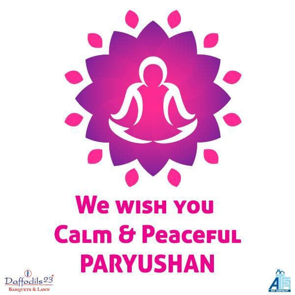Paryushan greeting — calm and peaceful