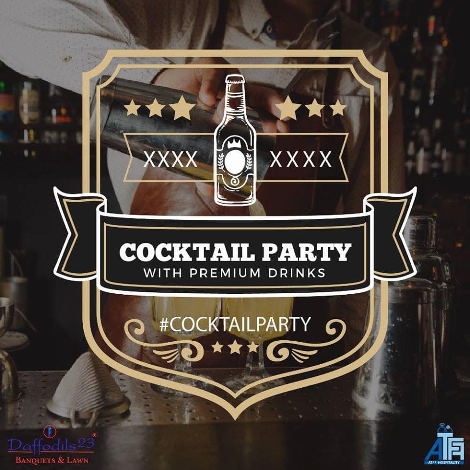 Cocktail party with premium drinks
