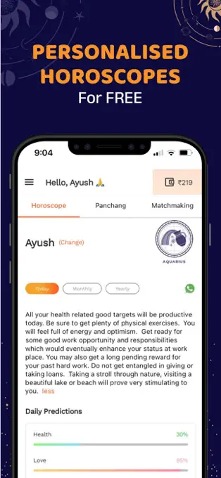 Bodhi — personalised daily/monthly/yearly horoscopes and panchang